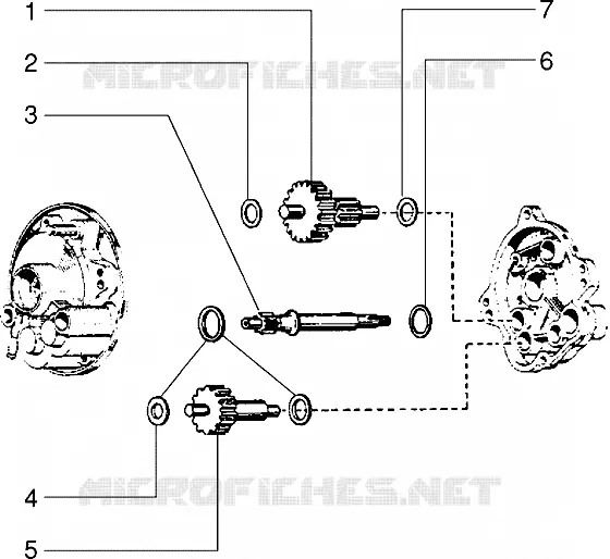 Components parts of rear hub