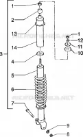 Rear shock absorber