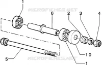 Front wheel component parts