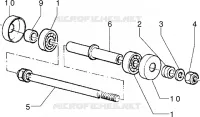 Front wheel component parts