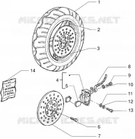 Front wheel - Caliper - (Disc brake version)