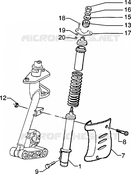 Front shock absorber cover