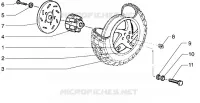 Rear wheel (Vehicle with rear hub brake)