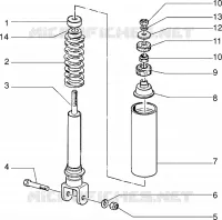 Rear shock absorber