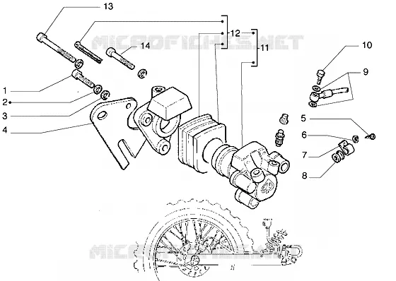 Rear brake caliper