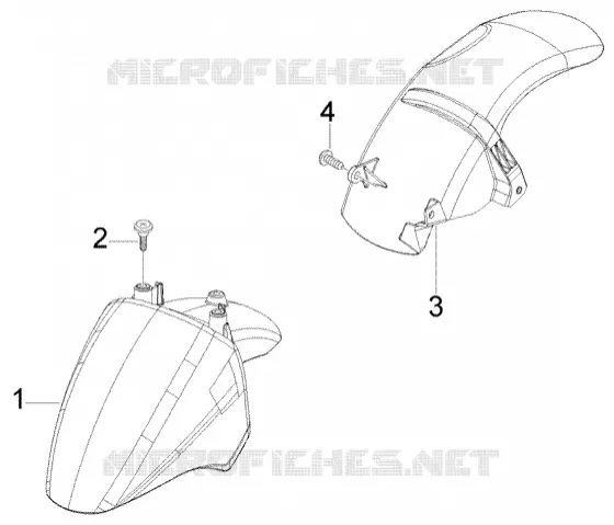 Front and rear mudguard