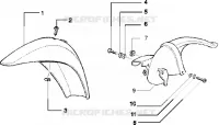 Front and rear mudguard