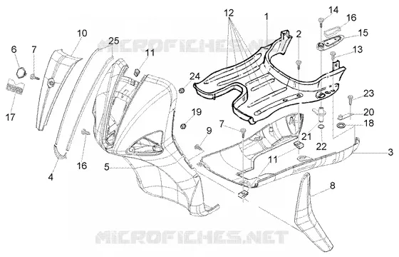 Front shield - foot board - spoiler