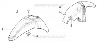 Front and rear mudguard