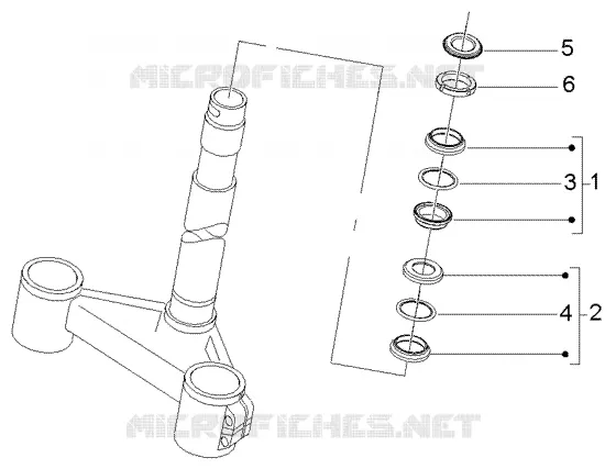 Steering bearing ball tracks