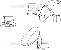 Front and rear mudguard