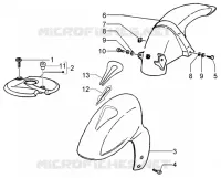 Front and rear mudguard