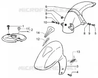Front and rear mudguard