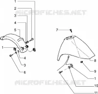 Front and rear mudguard