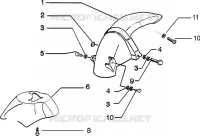 Front and rear mudguard