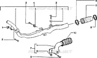 Belt cooling tube-intake tube