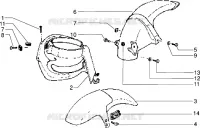 Front and rear mudguard