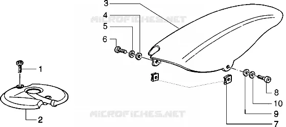 Front and rear mudguard
