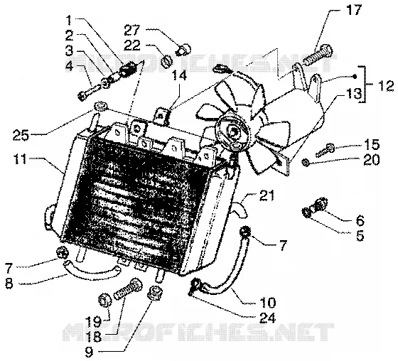 Coolant radiator