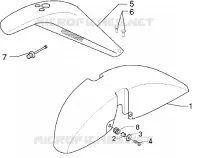 Front and rear mudguard