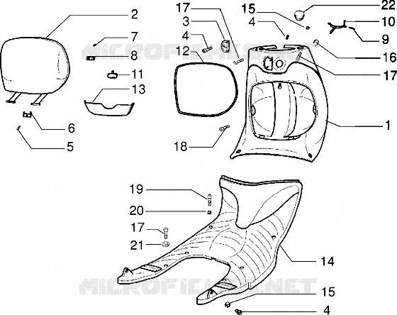 Front glove compartment-Footboard