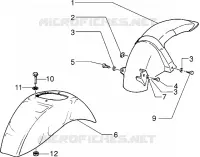 Front and rear mudguard