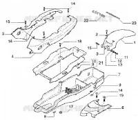 Rear mudguard-undersaddle
