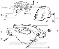 Speedometers kms.-handlebar covers