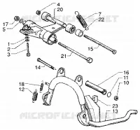 Central stand-swinging arm