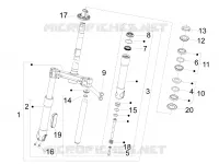 Fork/steering tube - Steering bearing unit