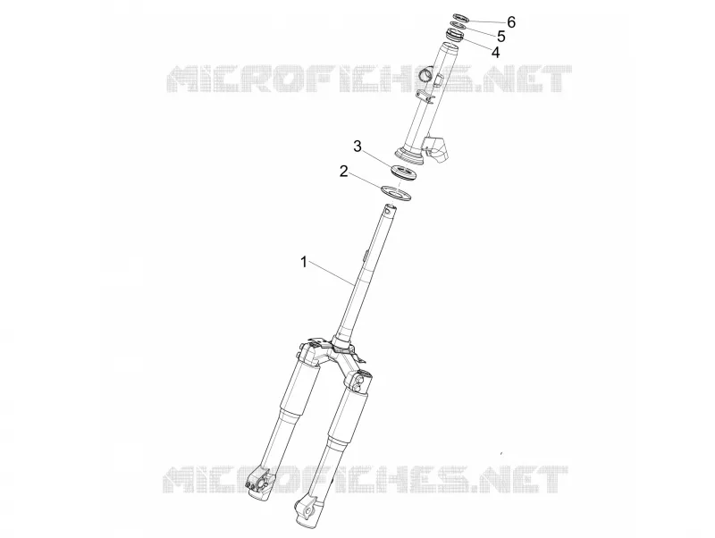 Fork/steering tube - Steering bearing unit