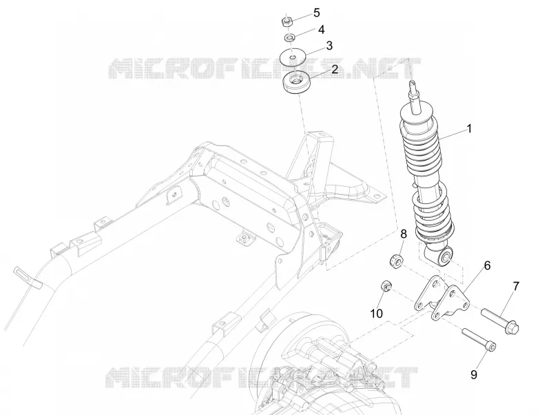 Rear suspension - Shock absorber/s