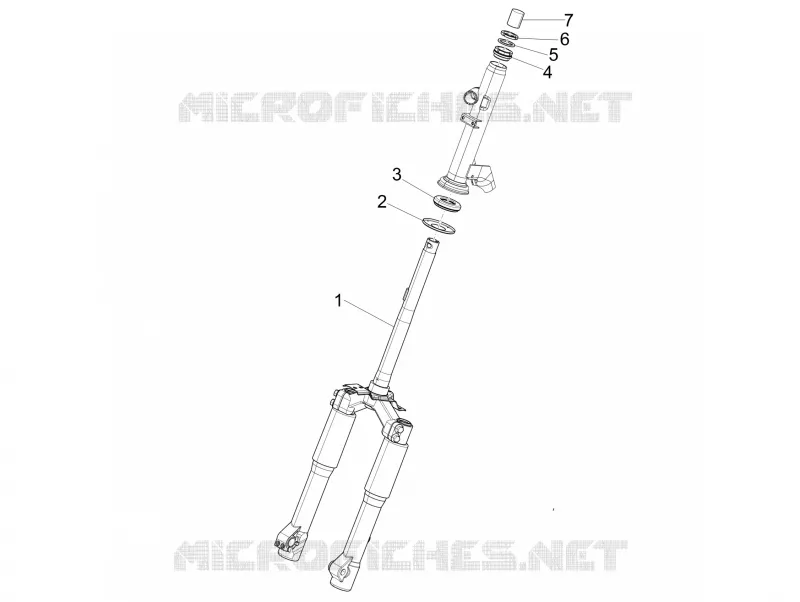 Fork/steering tube - Steering bearing unit