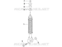 Rear suspension - Shock absorber/s