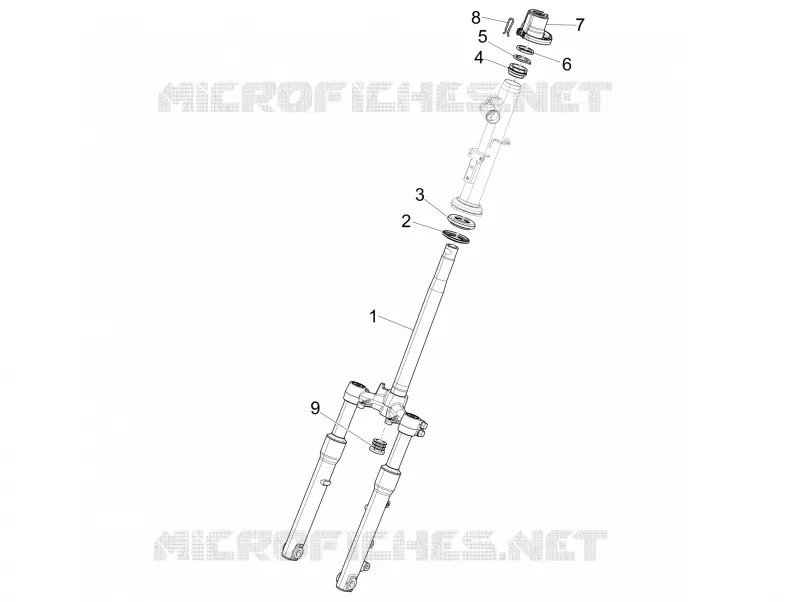 Fork/steering tube - Steering bearing unit