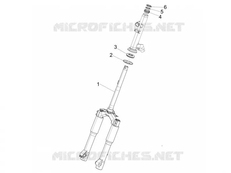 Fork/steering tube - Steering bearing unit