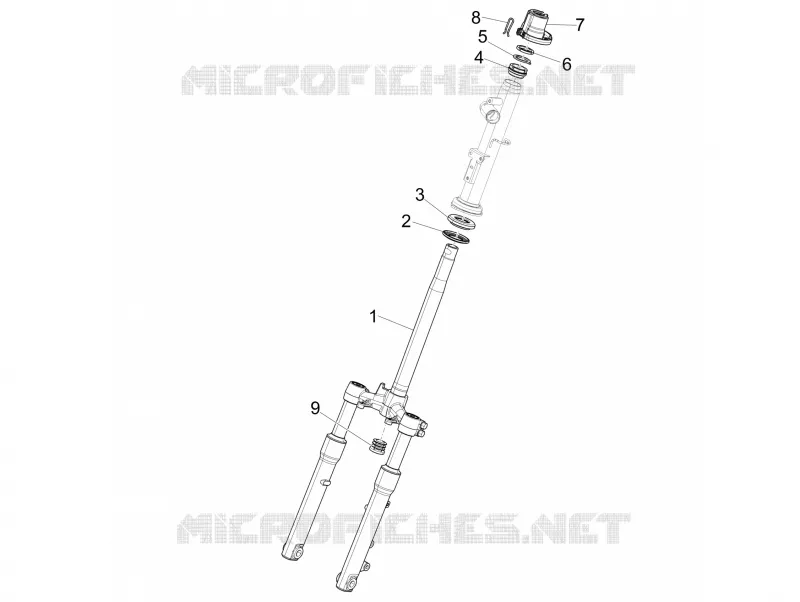 Fork/steering tube - Steering bearing unit