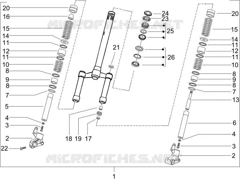 Fork/steering tube - Steering bearing unit