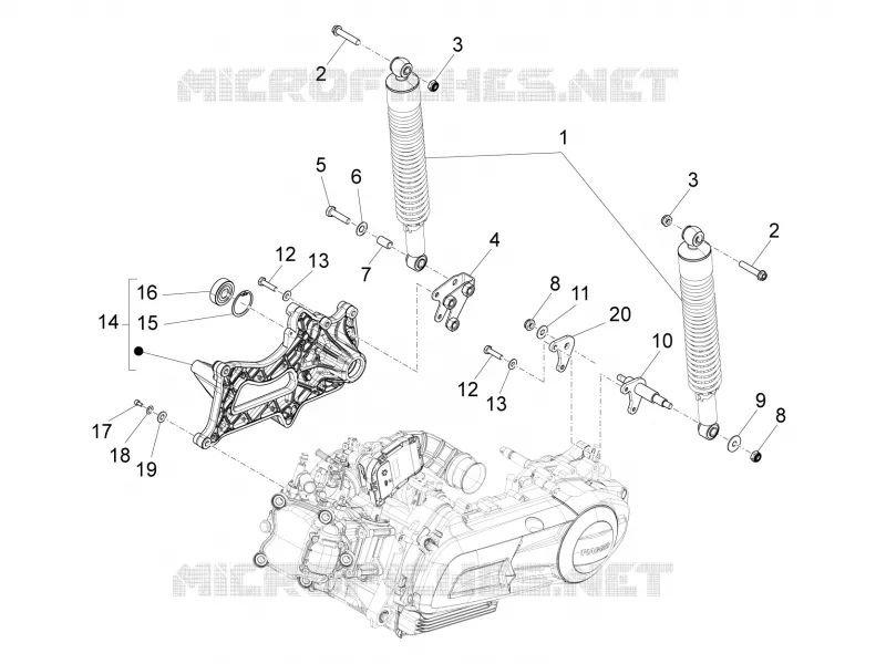 Rear suspension - Shock absorber/s
