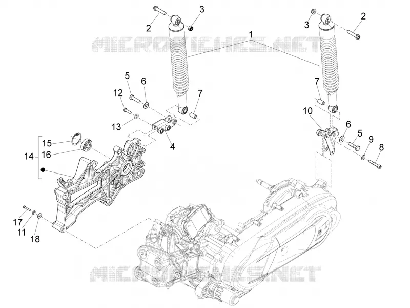 Rear suspension - Shock absorber/s