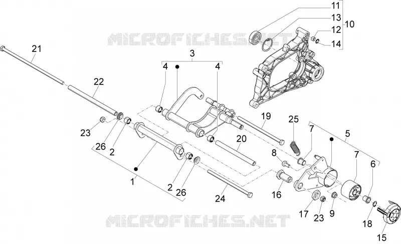 Swinging arm