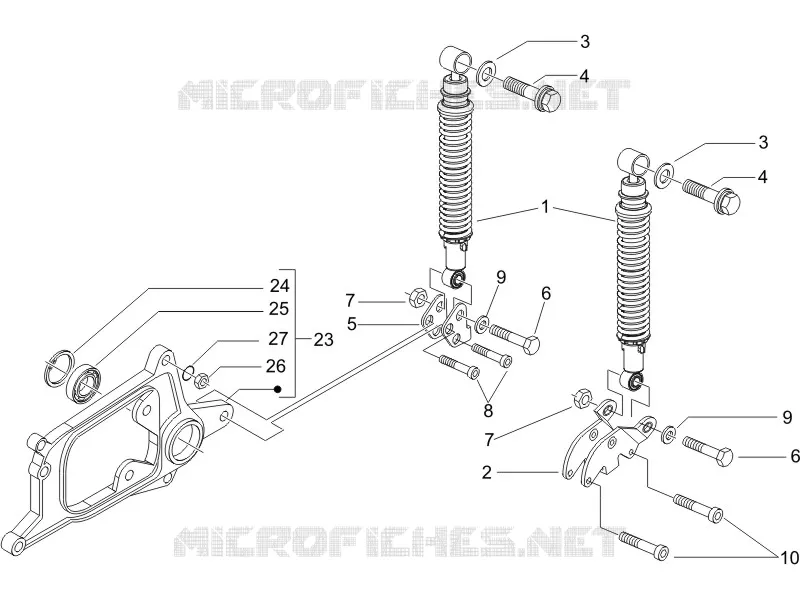 Rear suspension - Shock absorber/s