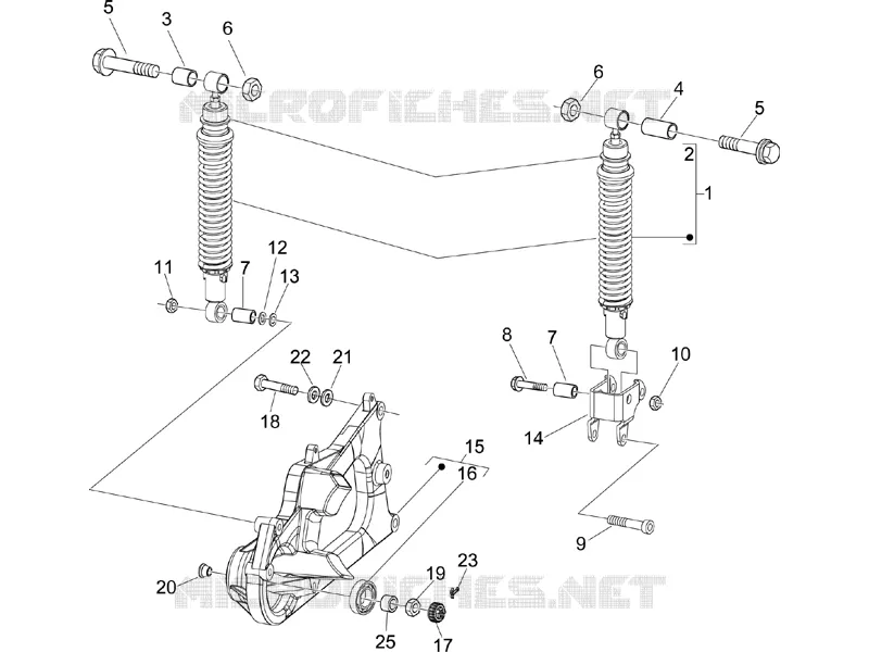 Rear suspension - Shock absorber/s