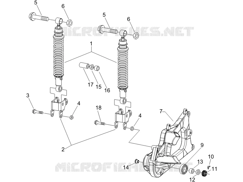 Rear suspension - Shock absorber/s