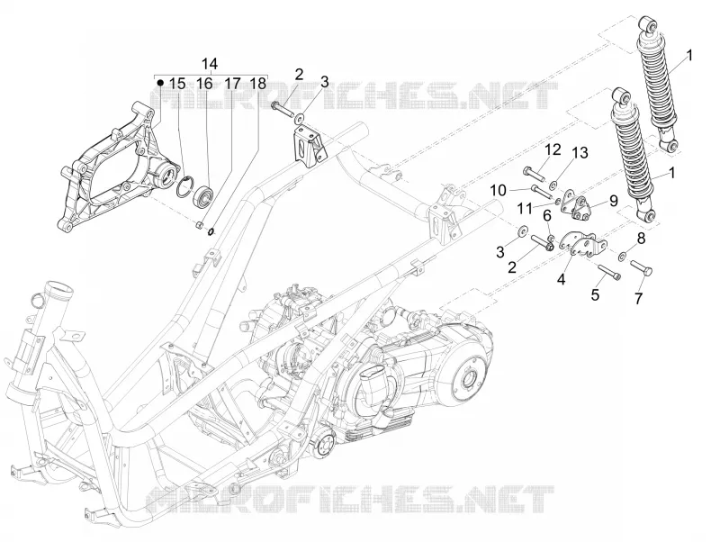 Rear suspension - Shock absorber/s