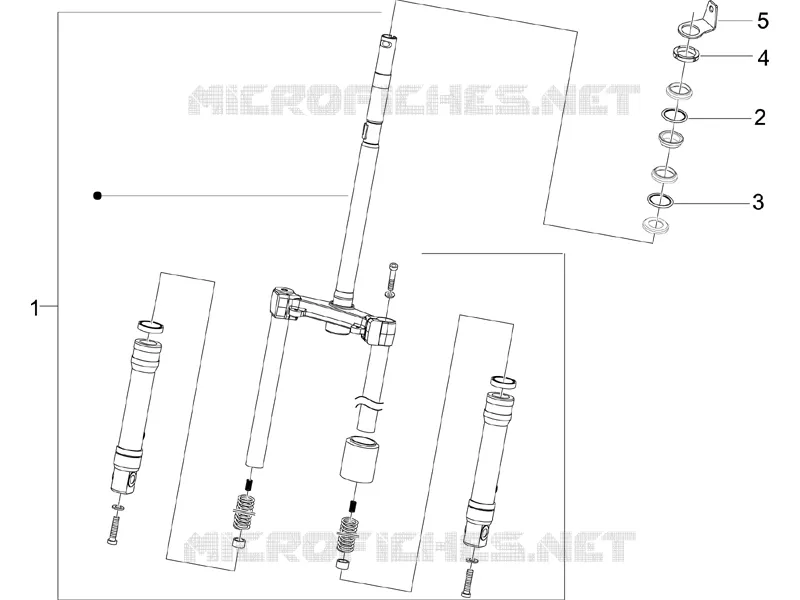 Fork/steering tube - Steering bearing unit