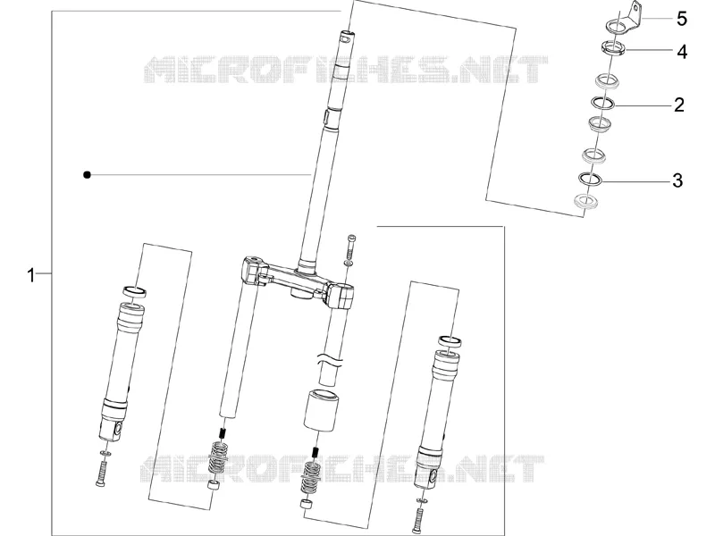 Fork/steering tube - Steering bearing unit