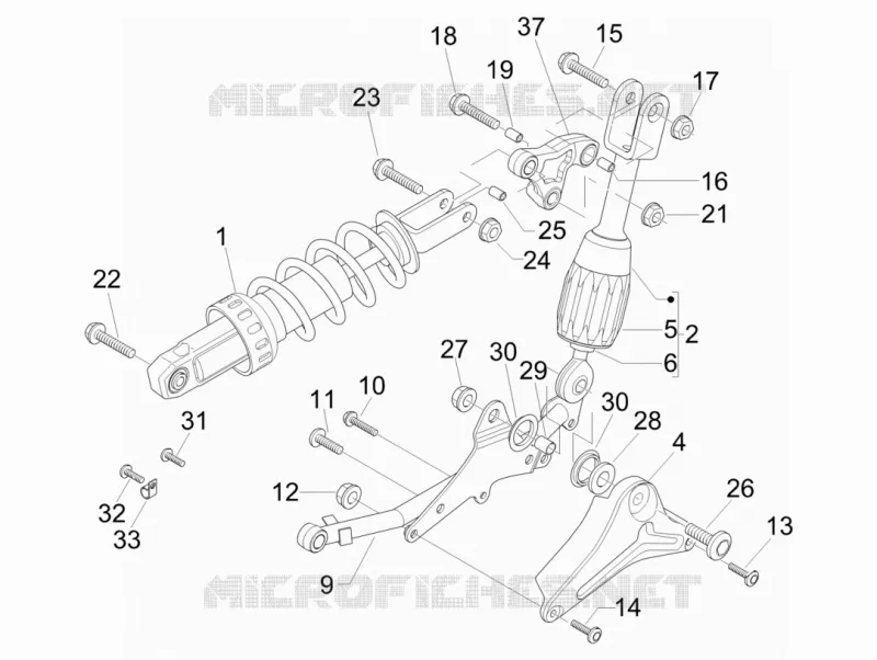 Rear suspension - Shock absorber/s