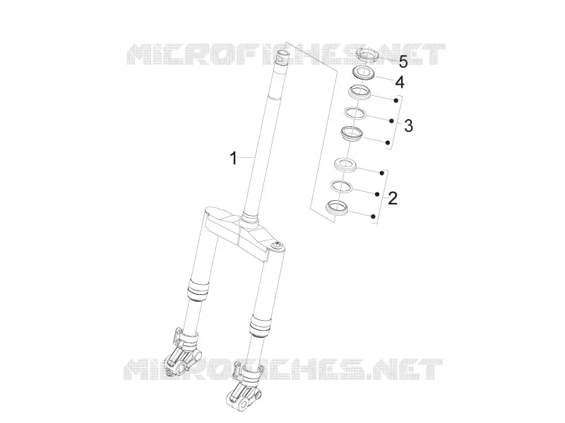 Fork/steering tube - Steering bearing unit