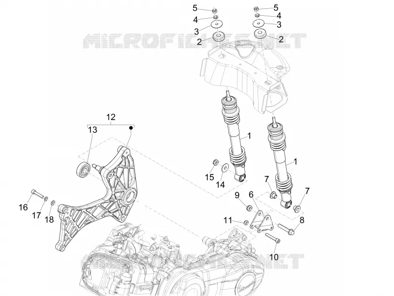 Rear suspension - Shock absorber/s